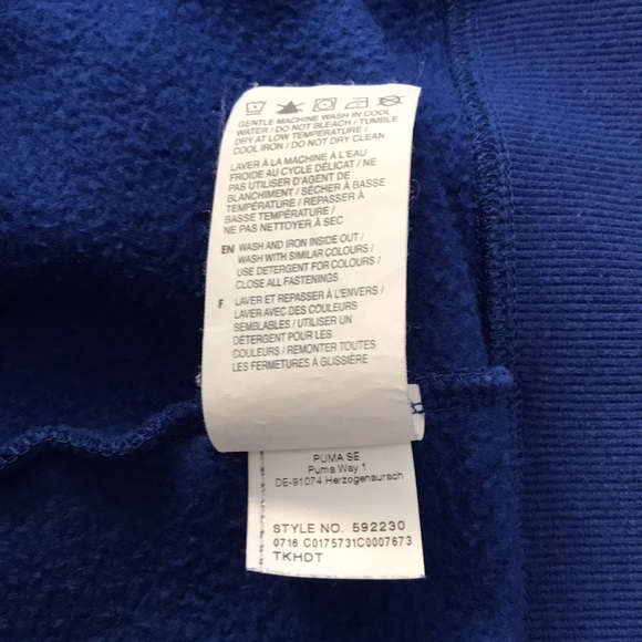 Puma Mens Hoodie, Size XL, Colour Blue - Picture 6 of 11